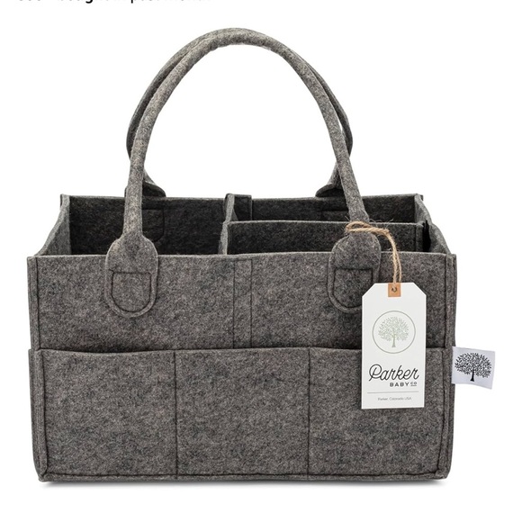 Parker Baby Gray Felt Organizer Tote - Picture 3 of 3